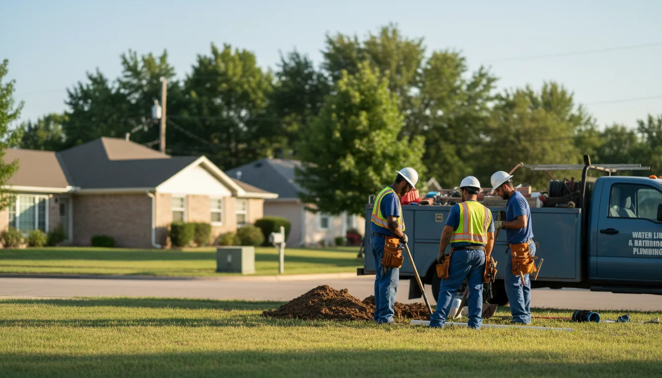 Residential water line and bathroom plumbing service in Harrisburg, MO